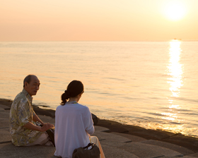 淡路市野島の夕日